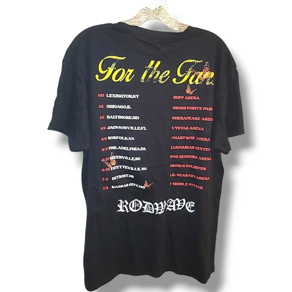 Rod Wave For The Fans Tour Concert T Shirt Black Men's Large Rap Music NWOT